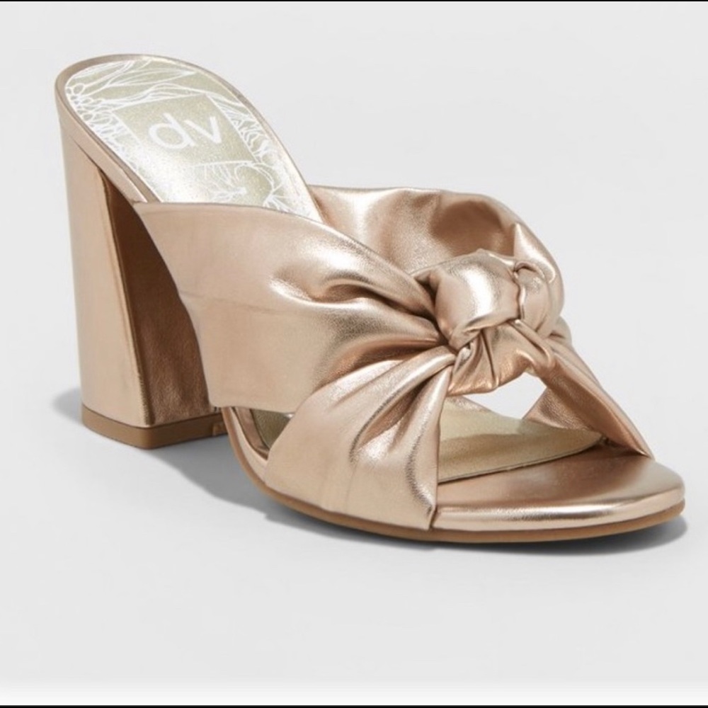 NWT Dolce Vita Gold Hylde Knotted Mules
